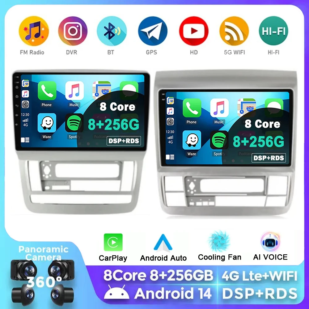 

Android 13 WIFI+4G Stereo Car Radio For Toyota Alphard 1 H10 2002-2008 Multimidia Video Player Auto CarPlay GPS DVD 2Din BT 2K