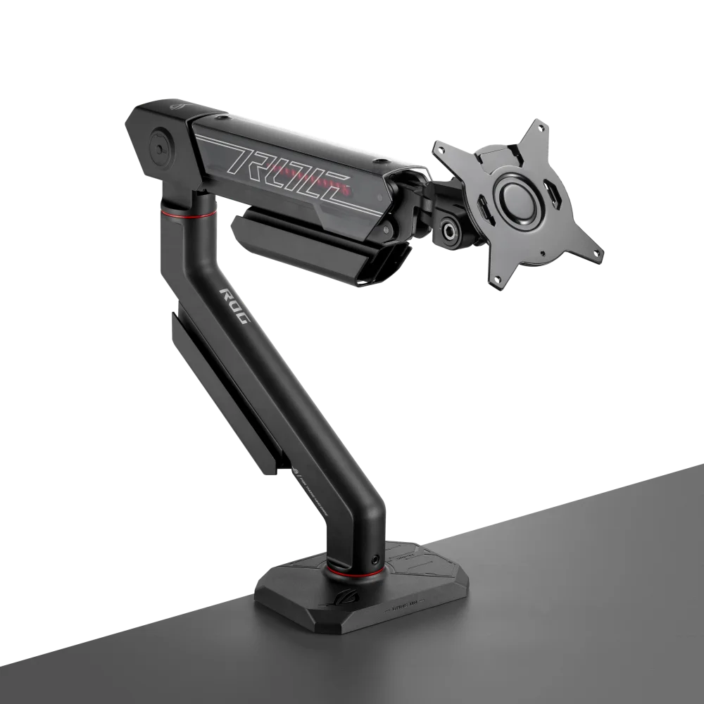 2026 New ROG Ergo Monitor Arm AAS01R Gaming PC Monitor Bracket Holds up to 49-inch Screen 13.5kg VESA 100x100 Gaming Desk Mount