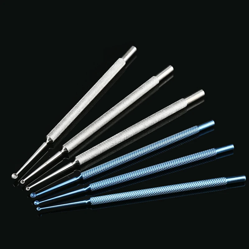 Medische Curette Microscopische Oftalmische Instrumenten Zachte Wrat Curette Roestvrij Staal Tarsale Klier Curette Dermatologie