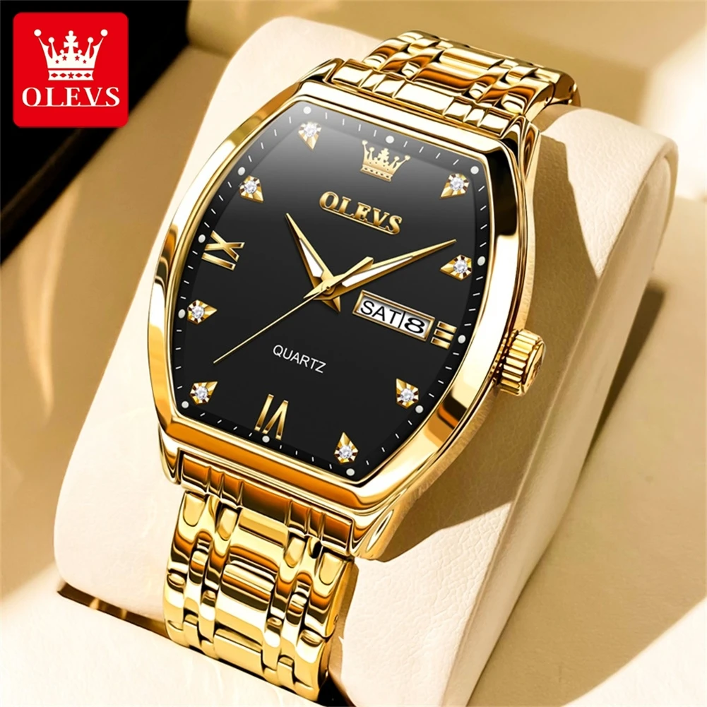 Men's OLEVS Luxury Quartz Watch, Luminous Gift Box