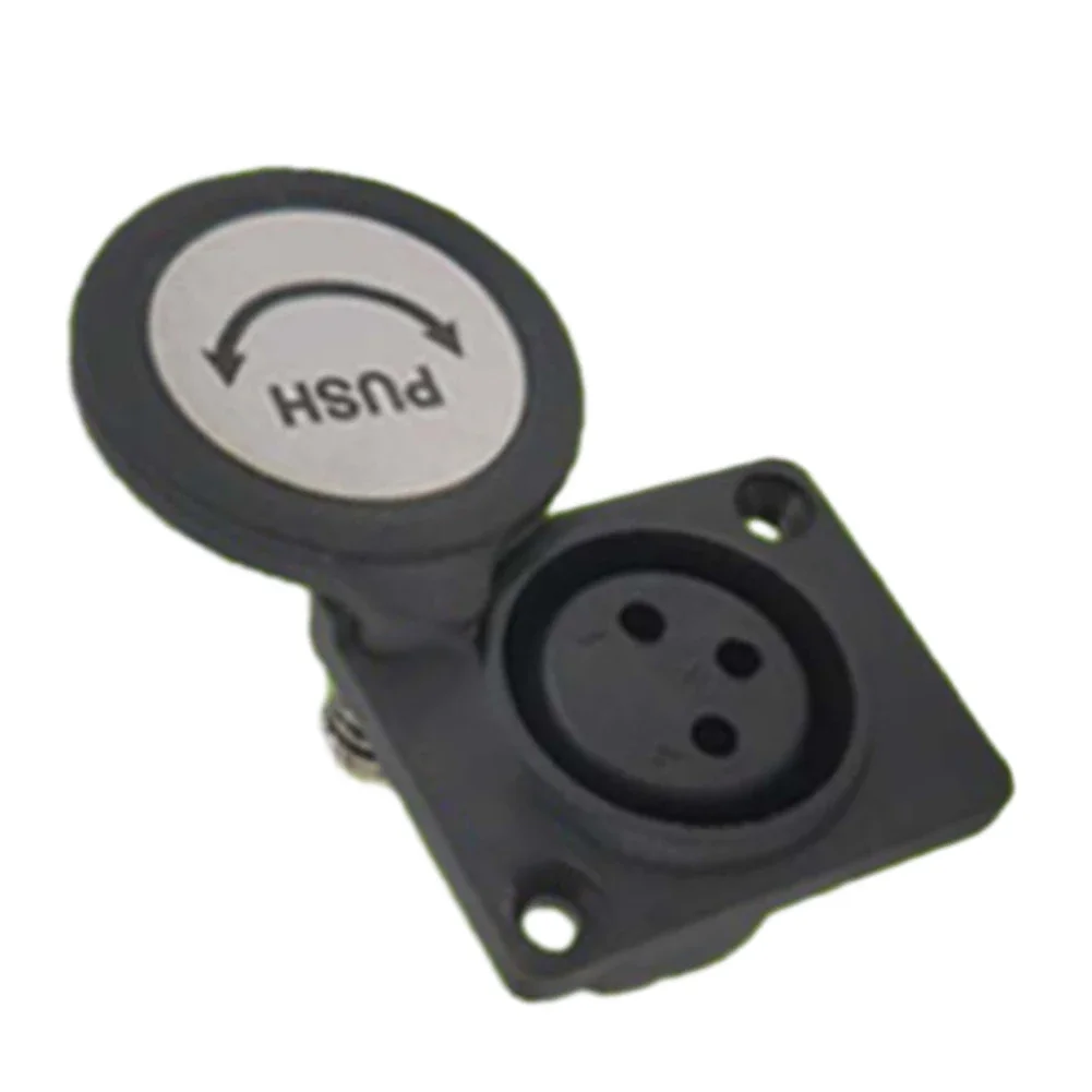 Порт зарядного устройства, 3-контактный линейный разъем, разъем для скутера, электронная инвалидная коляска, электрические скутеры, детали для езды на велосипеде, пластик, металл