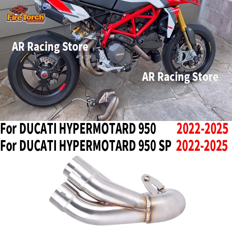 

Motorcycle Exhaust Mid Link Pipe Connect Original Muffler Escape Moto Slip On for DUCATI HYPERMOTARD 950 / 950 SP 2022 - 2025