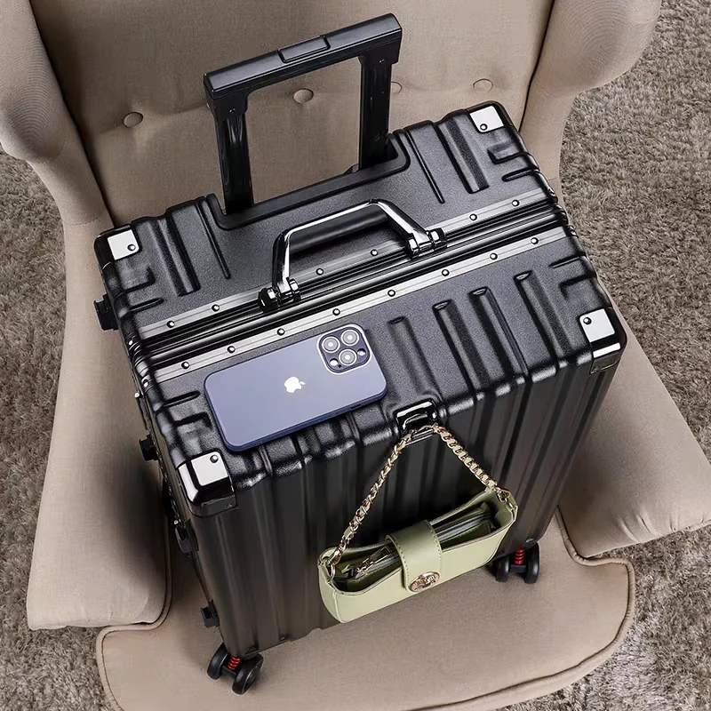 

Carrier 28 inch Luggage Aluminium Frame Travel Suitcase with Brake Wheels 20 inch Boarding Box 24 inch Trolley Case TSA Lock