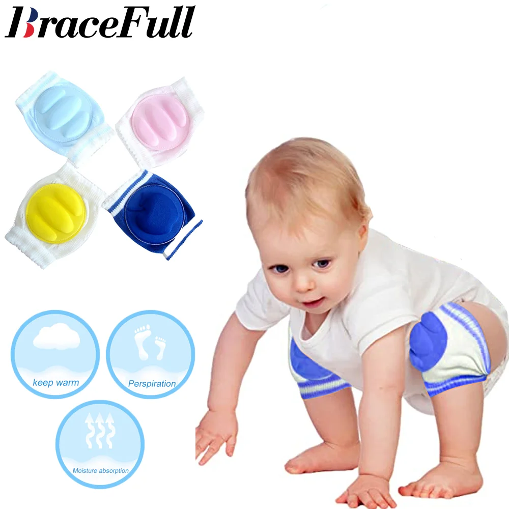 1Pair Baby Knee Pads for Crawling Safety Protector Breath Elastic Elbow Cushion Toddlers Infants Boys Girls Walking Protection