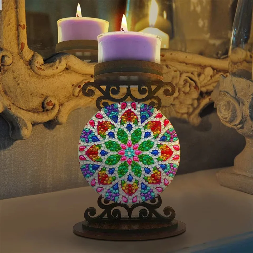 Flower candle holder Halloween holiday gift Diamond Painting Kits Drill DIY Crystal Rhinestone Mosaic Art Craft Home Decor - view 3