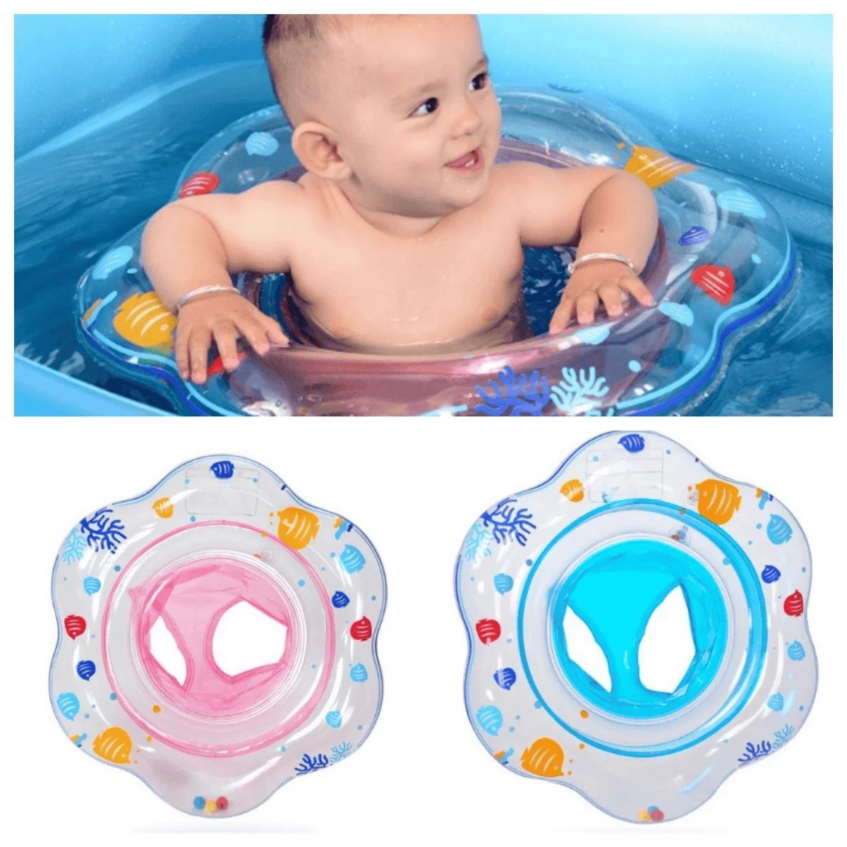 Baby Swimming Pants Style Inflatable Float Boat Fish Print Swimming Pool Accessories Children Swim Ring Toddler Floating Seat