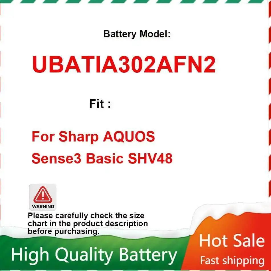 

Mobile Phone Battery Stable Power Supply 4000Mah UBATIA302AFN2 For Sharp Aquos Sense3 Basic SHV48 High-Performance