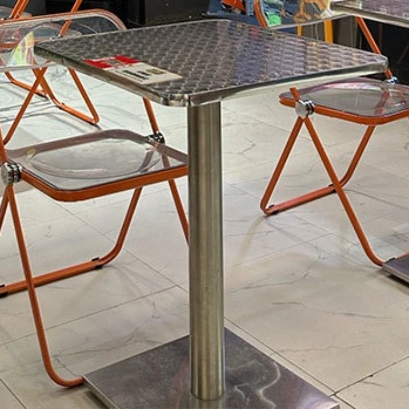 

Light Luxury Dining Table Fast Food Restaurant Meal Coffee Table Square Cooking Cafe Furniture Tavolino Da Caffe XY40KFZ