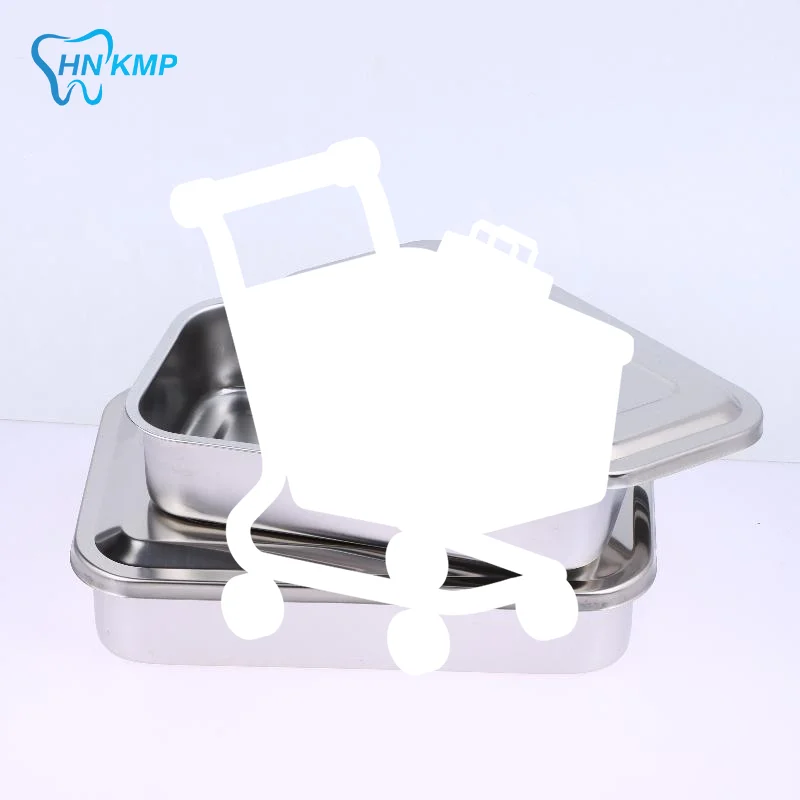 صينية الأسنان غطاء التمريض الجراحي المعدات الطبية حاوية معقم لصندوق تخزين طبيب الأسنان أداة من الفولاذ المقاوم للصدأ