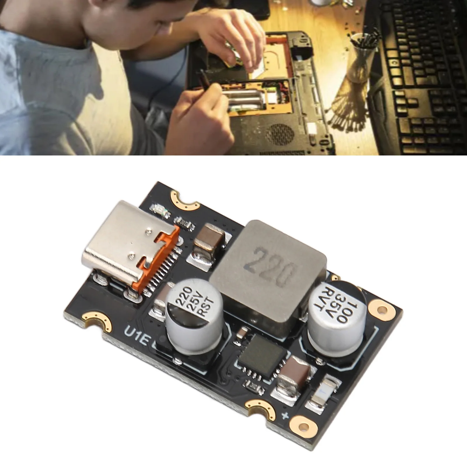 Плата быстрой зарядки PD3.1 Модуль быстрой зарядки PD65W Модуль быстрой зарядки типа C PD3.1 QC3.0 Плата быстрой модуля 8‐32 В