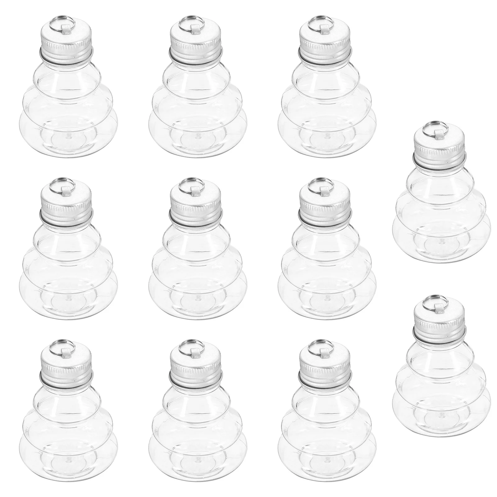 

10Pcs Portable Beverage Bottles Christmas Tree Shaped Decoration Pendant Fillable Candy Storage for Festive Party Home Decor