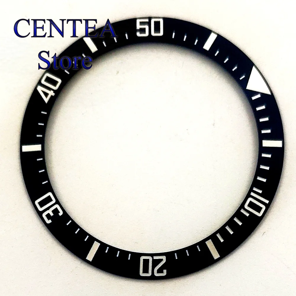 RICHUS-bisel de reloj de cerámica negra exterior, 38mm, ajuste de 40mm, piezas de caja de reloj automático