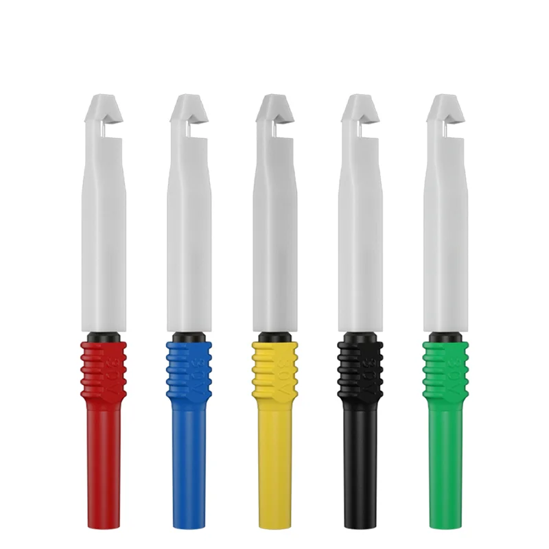 AB47-Kit de cables de prueba para multímetro, pinza de cocodrilo a conector Banana de 4MM con Kit de sondas traseras de sonda de prueba