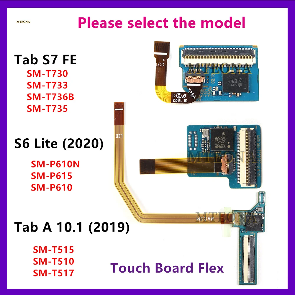 LCD Display Touch Screen Panel Connector Board Flex Cable For Samsung Galaxy Tab S7 FE S6 Lite (2020) A 10.1 2019 T510 P610 T736