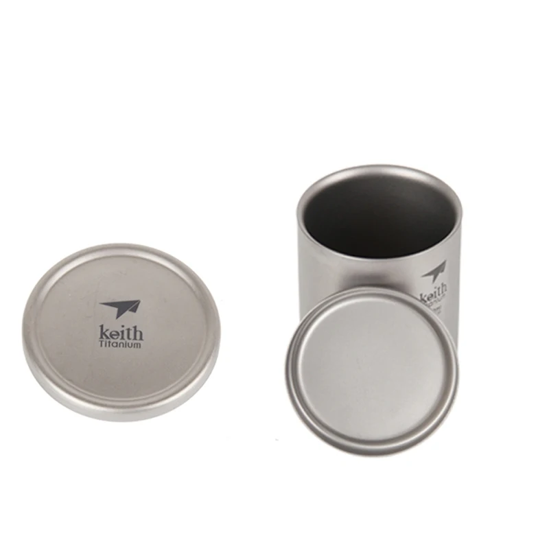 Keith Titanium Cups and Mugs Double Wall Mugs for Drinking Tea Coffee Hot Soup Suit For Travel and Camping Cups 600ml