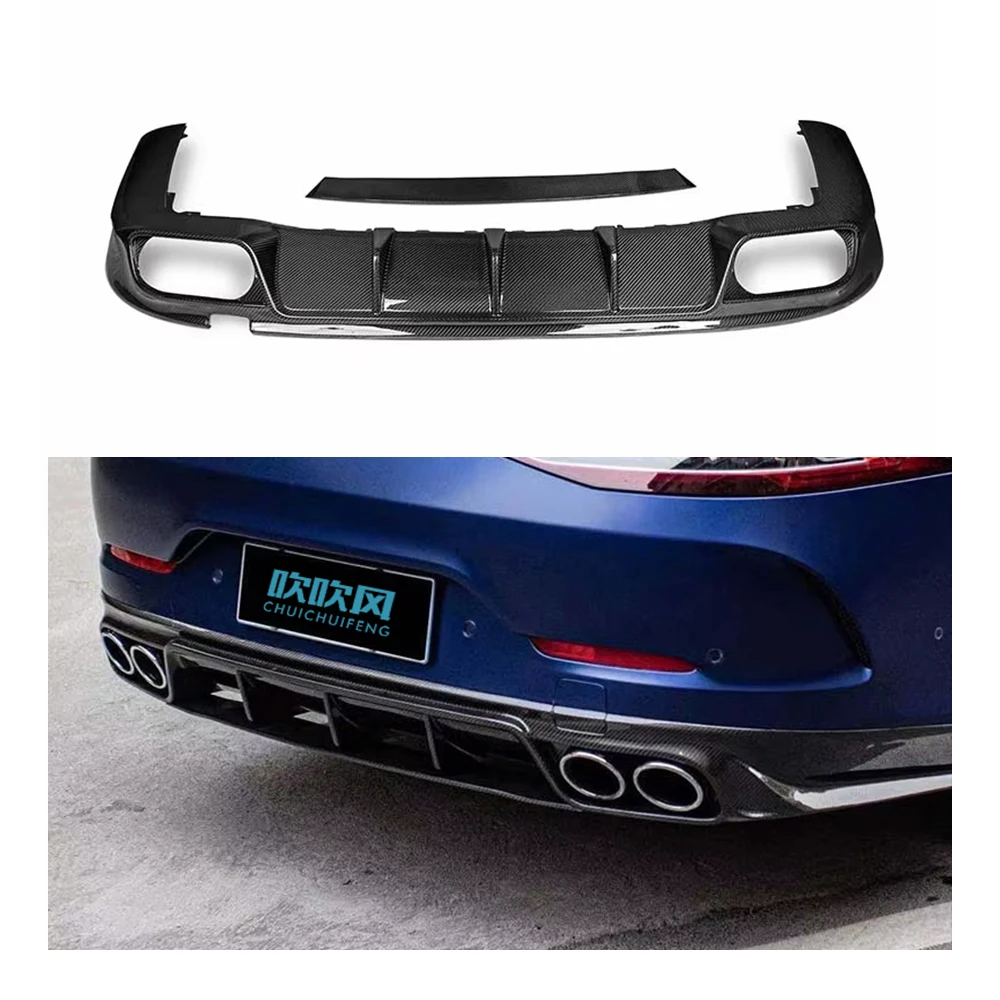 New Condition Prepreg Dry Carbon Fiber Bodykit Rear Diffuser Bumper Lip Spoiler Splitter for  GT43 GT53 GT50