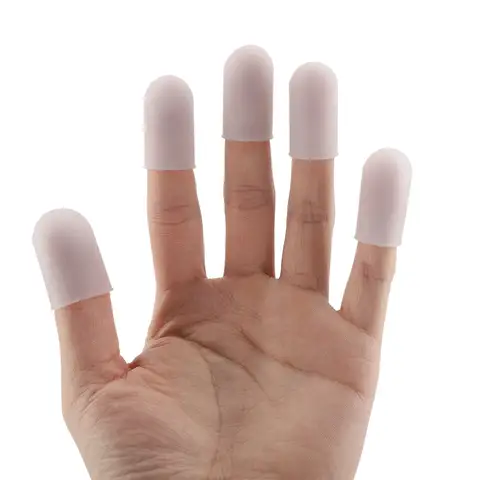 5pcs Silicone Finger Protector pollice manicotto copertura guanti punta delle dita culle per le dita per cottura a caldo cottura al forno Barbecue utensili da cucina