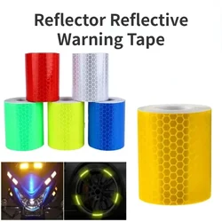 5cm*30m Car Reflective Tape Safety Warning Car Decoration Sticker Color Grid Reflector Reflective Warning Tape