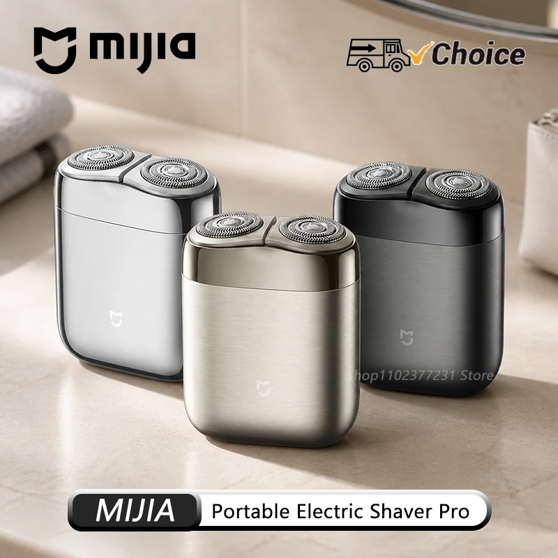 NEW Original MIJIA Portable Electric Shaver Pro Double-Ring Ripple Blade Foil Stainless Steel Concave Cutter Smart Sensor CN