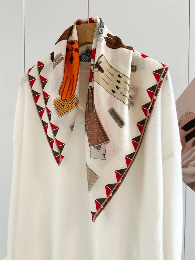 

Small Scarf Silk Wool Scarves Luxury Shawls Head bag Accessories Herms Rolled Bandanas Neck Hair Decoration