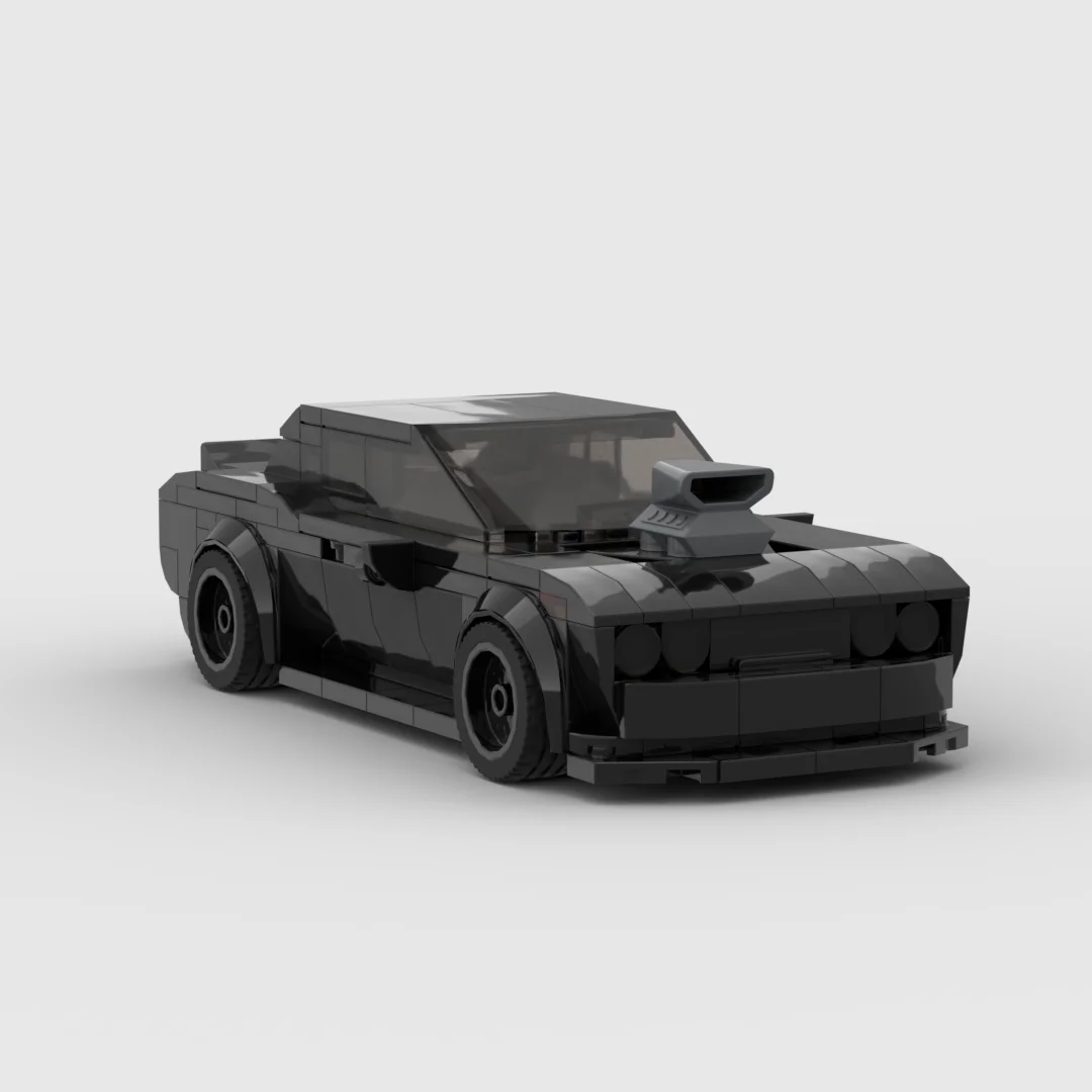 Blocos de Montar MOC Velocidade 340 Peças Dodge Challenger JDM Racing Racer, Brinquedos Criativos de Garagem para Meninos, Presentes