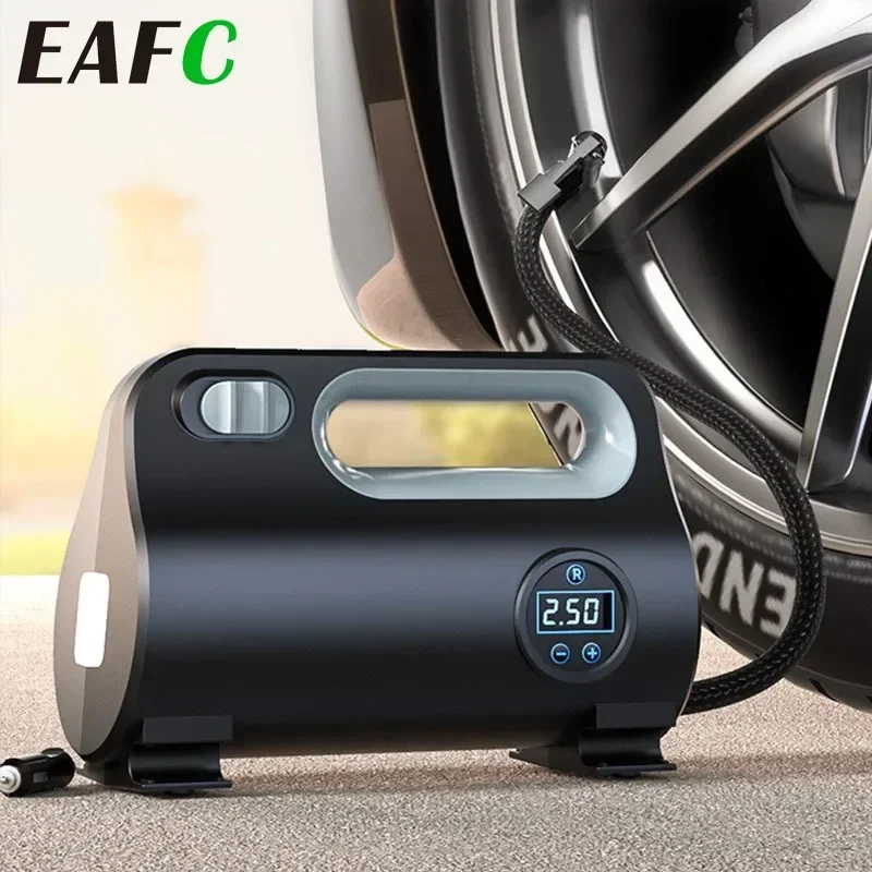 Portable Automobile Air Compressor Digital Tire Inflation Pump LED Lamp Tire Compression Pump Compressor for Car Motorcycle