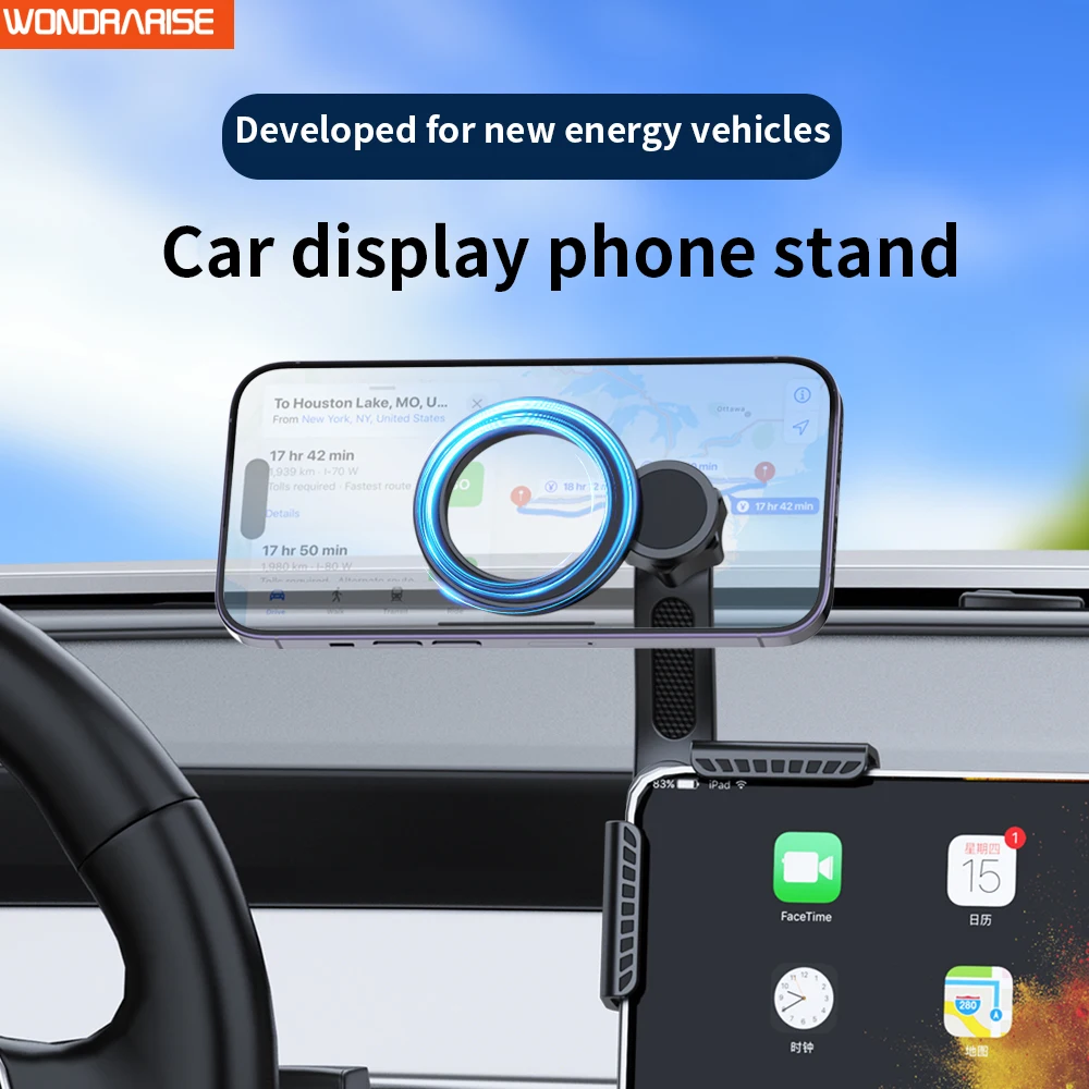 Universal Car Phone Holder for BYD, Tesla, Xiaomi, HUAWEI - Dashboard & Display Screen Mount, Gravity Bracket Stand for Secure