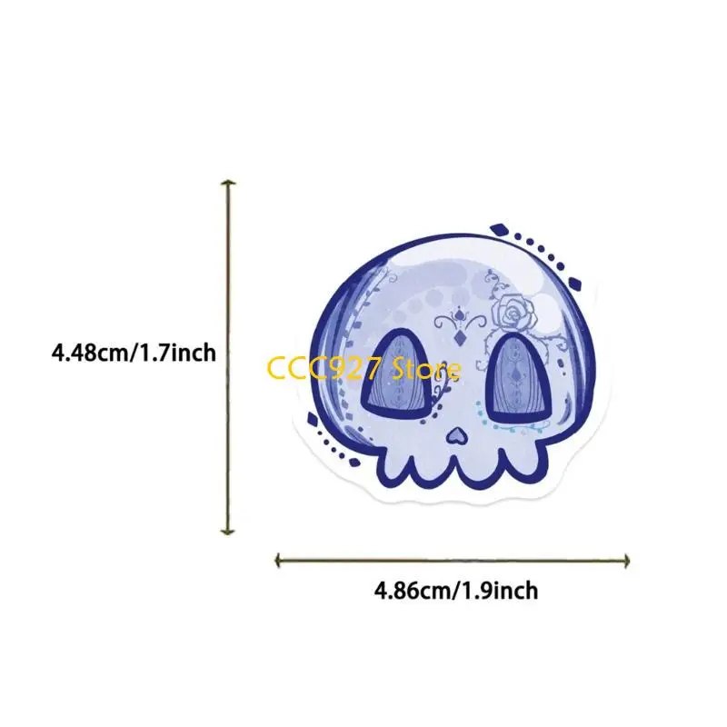 B03F Removável Creative Skull Design Adesivos