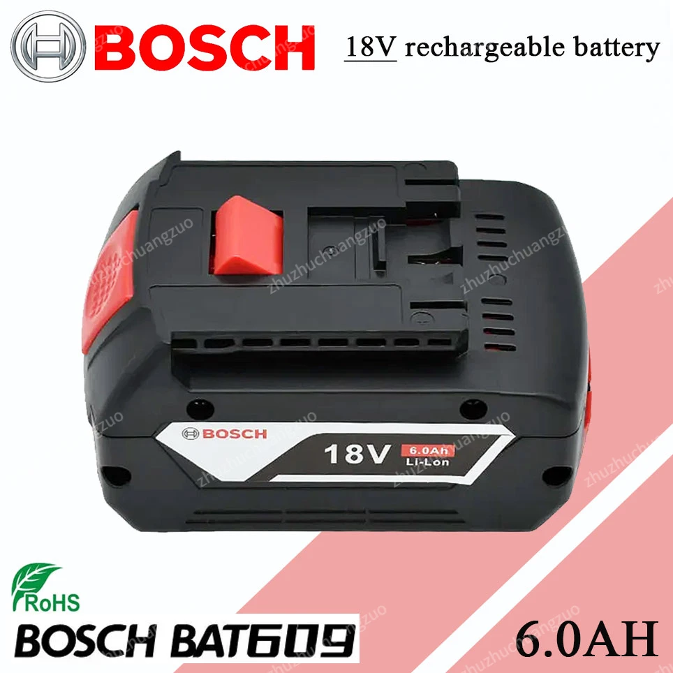 Original Bosch 18V 6000mAh Rechargeable Lithium Ion Battery for Bosch 18V 6.0A Backup Battery Portable Replacement BAT609