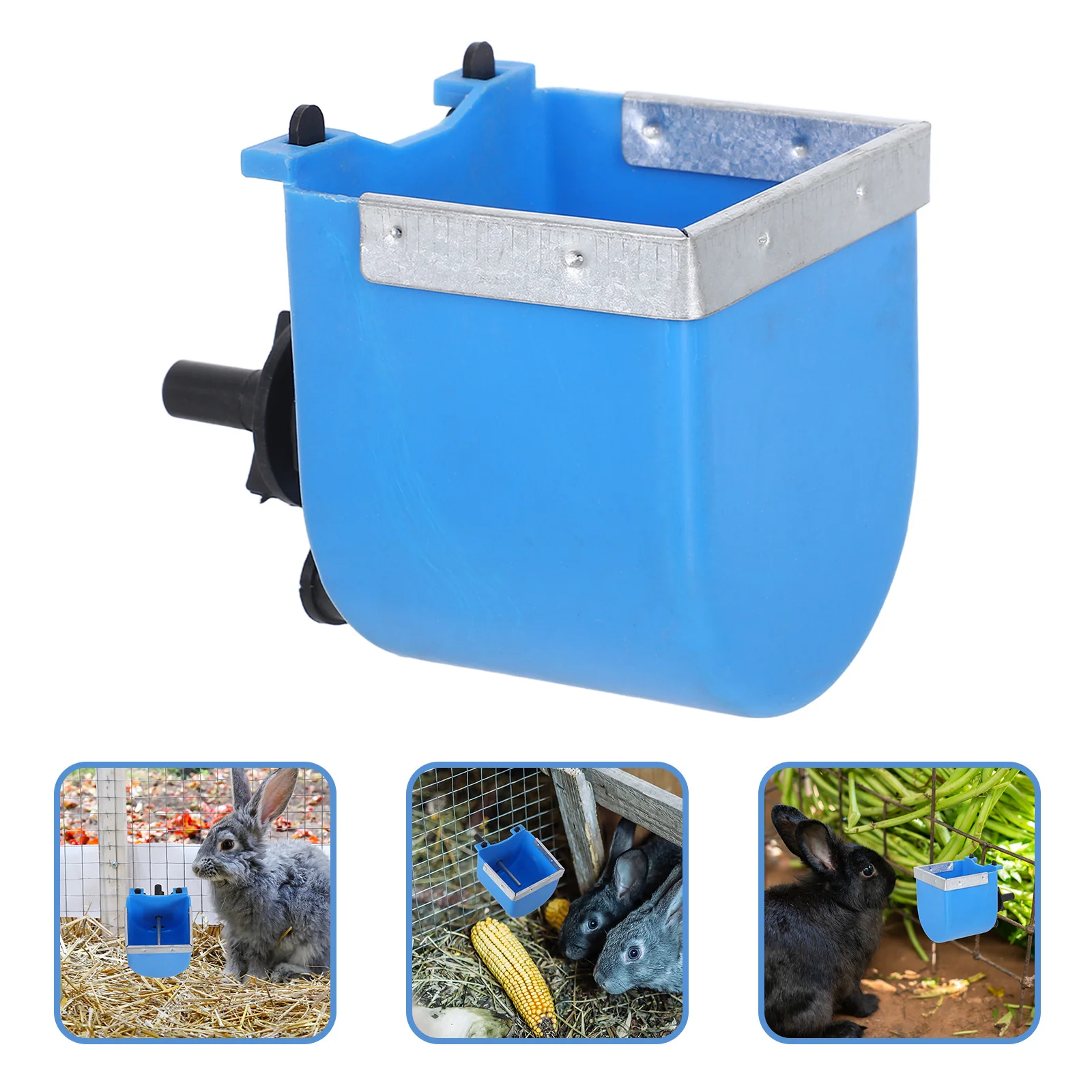 

Stainless Steel Rabbit Water Bowl Automatic Drinking Dispenser for Home Farm Cage Feeder Pet Waterer Rabbit Water Dispenser