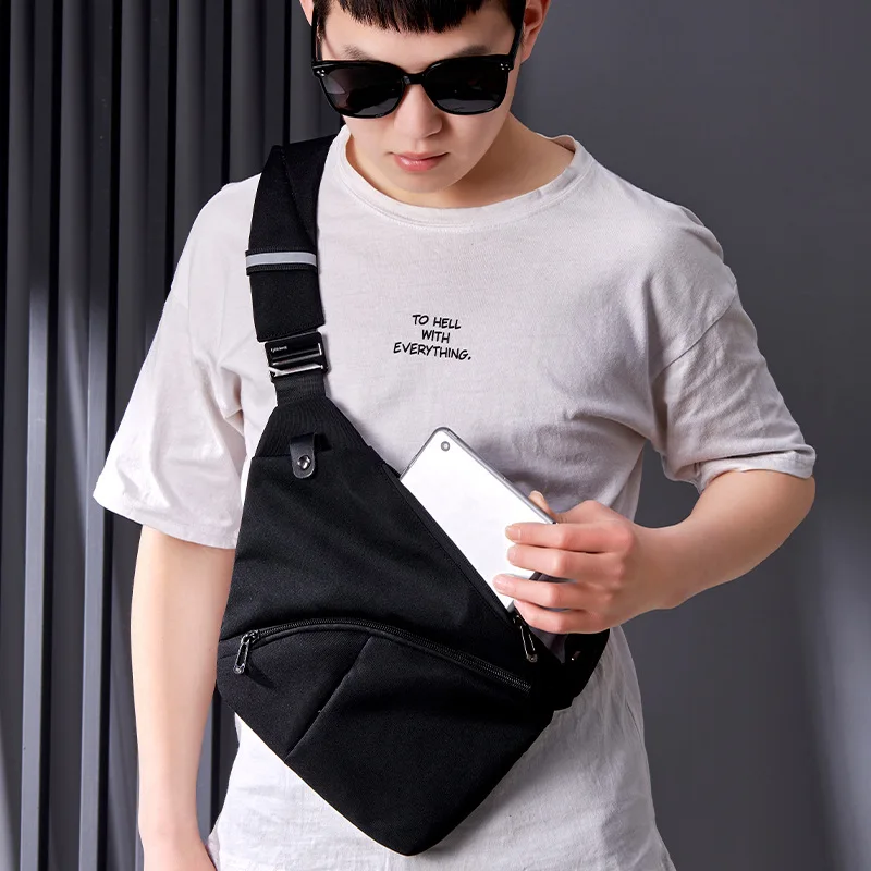 Męska torba na klatkę piersiową z zabezpieczeniem przed kradzieżą Wodoodporna torba taktyczna na ramię Torba podróżna na ramię dla mężczyzn