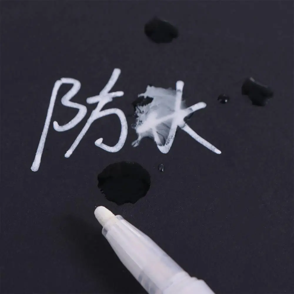 아카이벌 잉크 아트 마커 파인 라인 펜 젤 펜 하이 글로스 펜 0.8MM 화이트 잉크 화이트 페인팅 그래피티 펜 아티스트용