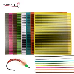 Vampfly 2sheets Synthetic Peacock Quills Fly Tying Material Nymph Bug Shrimp Body Wrap Skin Fishing Lure Baits Making Material