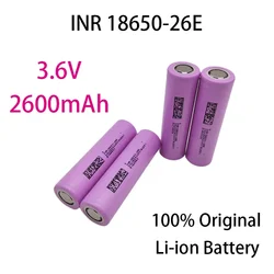 Real capacity 18650 INR18650 26E 3.6V 2600mAh Rechargeable Li-ion Battery, for Toys Tools Flashlight Battery