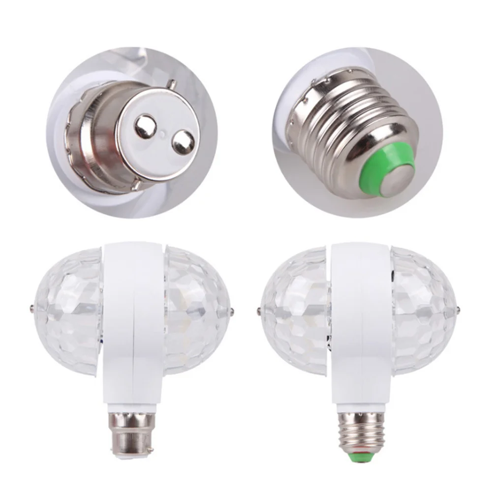 

2Pcs Dual Head Colorful Mini Stage Light Compact Energy Saving Rotation Lamp for Party Disco Ktv Club Home Decoration