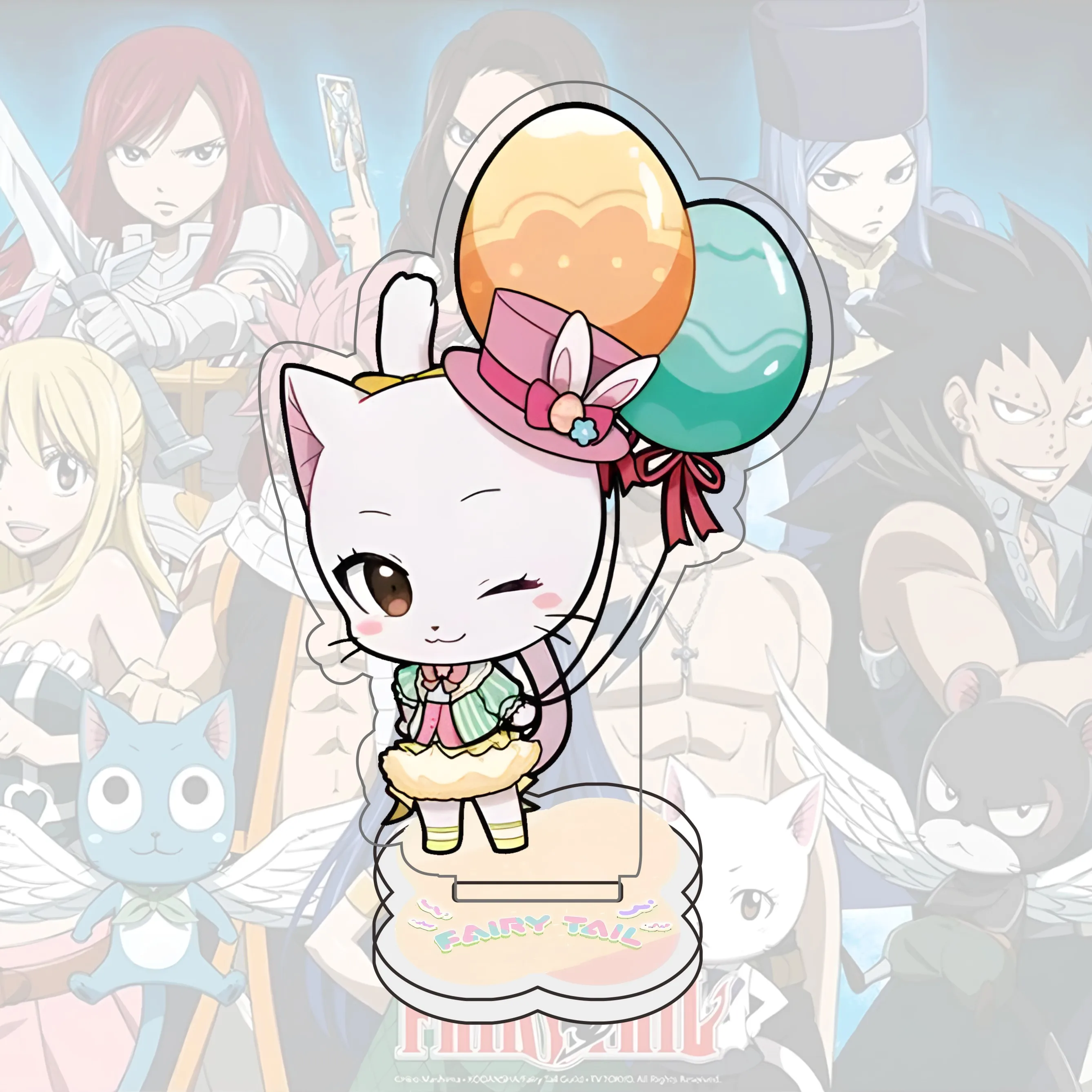 Anime FAIRY TAIL 10CM Chibi Christmas Version Acrylic Stand Action Figure Natsu Toy PVC Fairy Tail Desktop Standing Sign gift