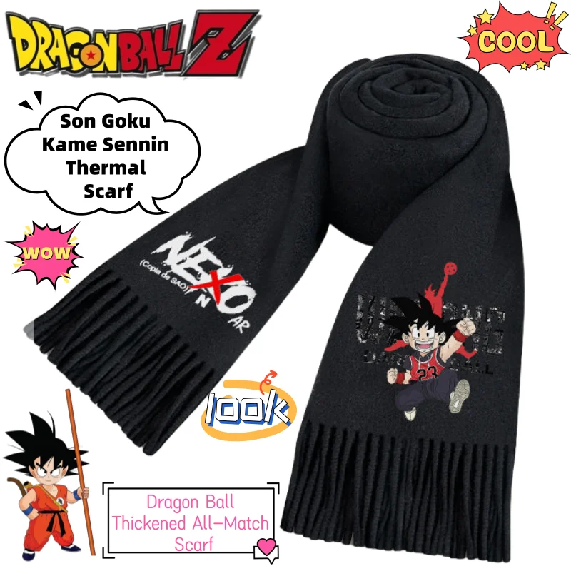 

Новый Dragon Ball Son Goku Kame Sennin, мультяшный анимационный периферийный теплый шарф, креативный двумерный утолщенный универсальный шарф