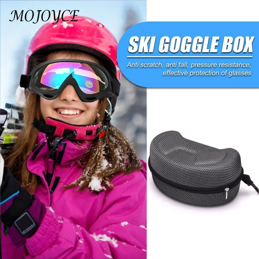 EVA Ski Goggle Case Sunglasses Carrying Zipper Box Holder Reading Glasses Scratch-proof Storage Box Carrying Case