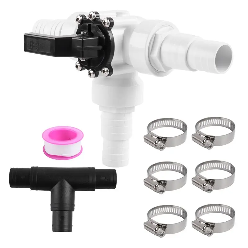 NALFI-Pool 3-Way Diverter Valve Kit 1.25Inch Or 1.5Inch Female Universal Combination Hose Combo Adapter Pool Replacement Parts