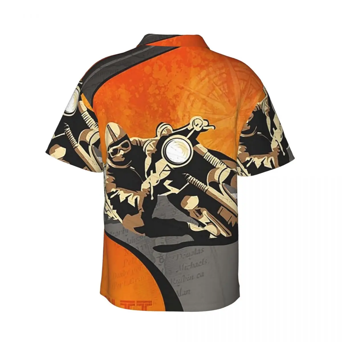 Motorcycle Races Isle Of Man TT Men's Shirts Hawaiian Short Sleeve Shirt Fashion Button Tops for Summer Beach