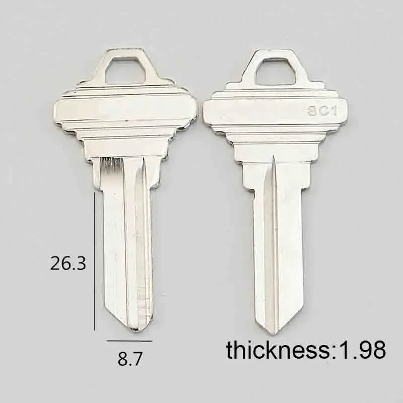 10개입 가정용 문 열쇠 KW1/SC1/SC4 키 블랭크 자물쇠 제조공 용품 블랭크 키