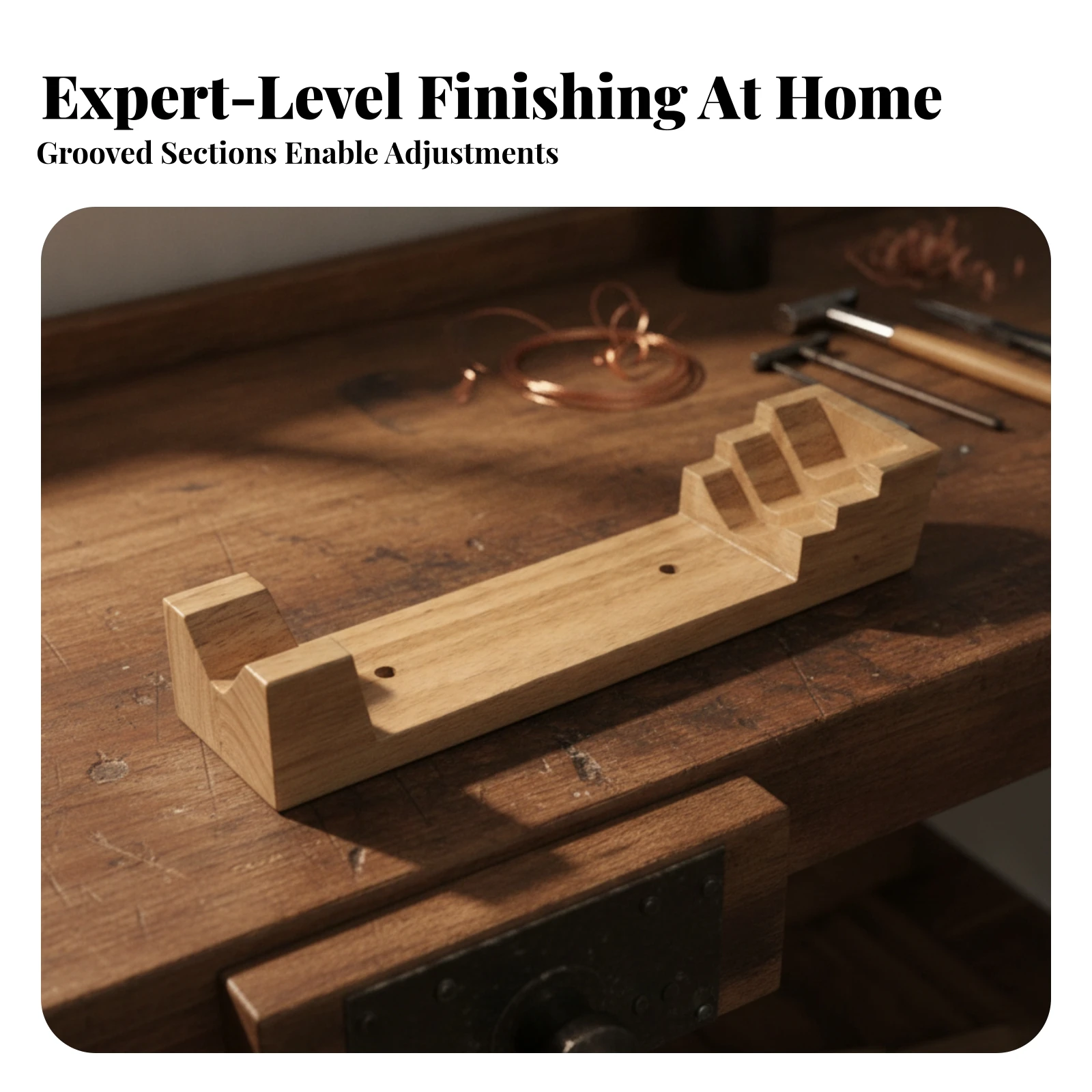 Bracelet Mandrel Block Heavy-Duty Wooden Bracelet Shaping Base Bangle Sizing Mandrel for Jewelry Makers, Workshop