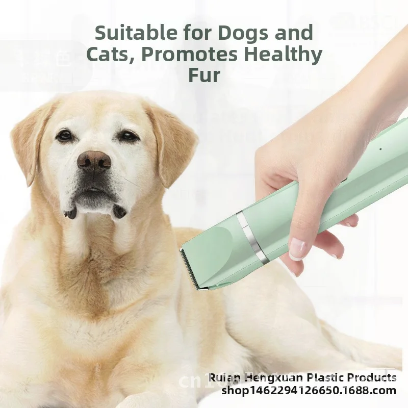 

Rechargeable Electric Pet Hair Shear for Dogs And Cats Hair Removal And Grooming Tool 2-in-1 Green/White PP Material