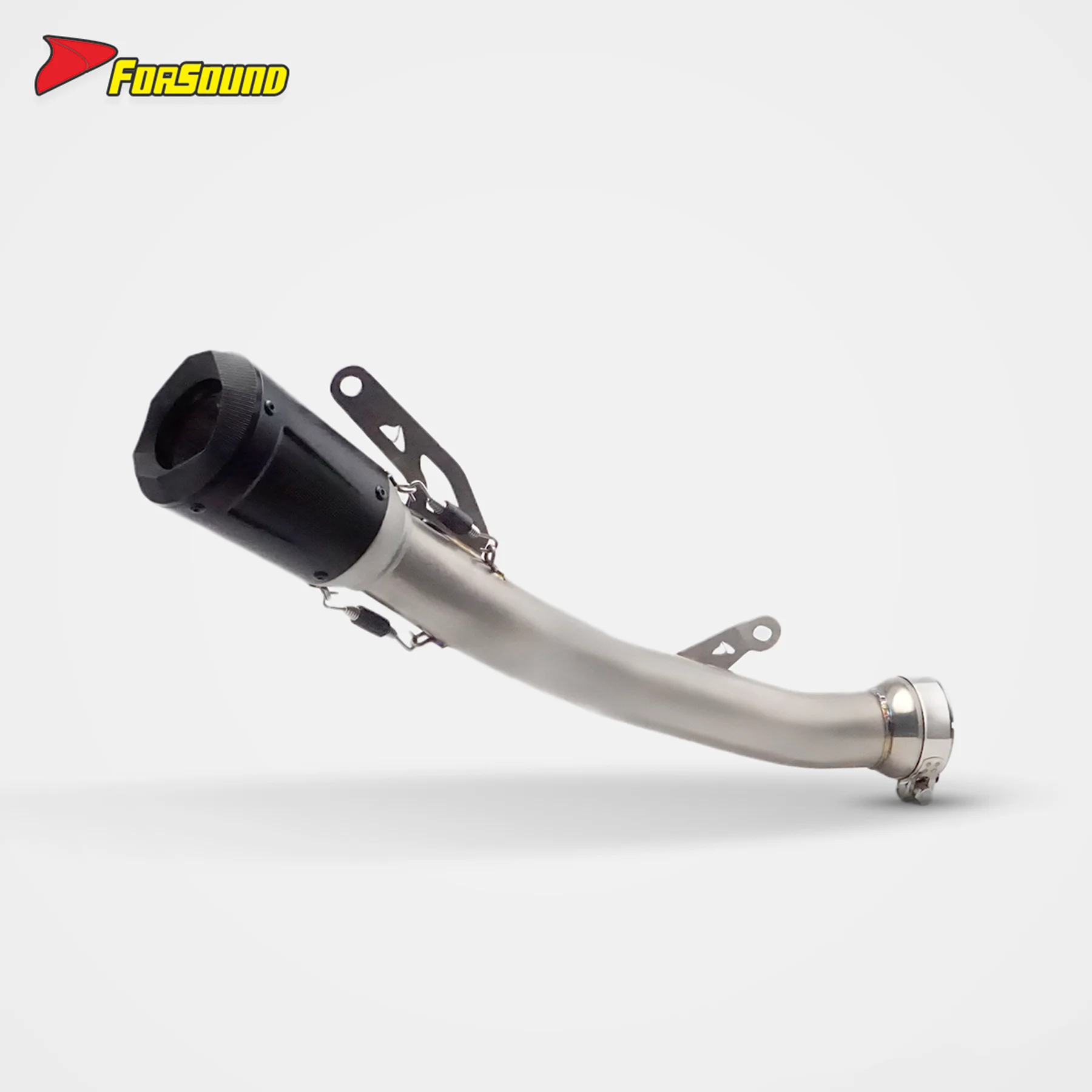 Forsound Factory Wholesale Price ZX-10R Titanium Exhaust Valved Muffler with Mid Pipe Resonator Titanium Mid-pipe + Sta