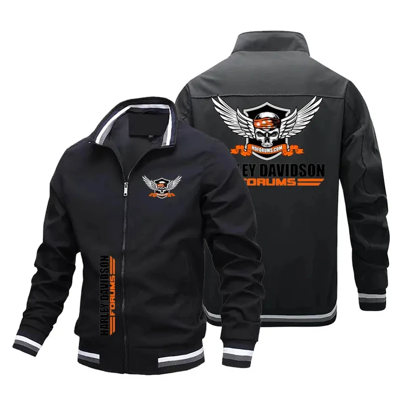 2024 New Fashion Trend Large sports jacket with men\'s racing logo high-quality fashionable casual motorcycle print