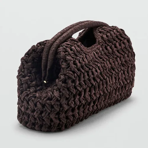 Imagen 2 del producto Novedad de verano, bolso para mujer, bolso tejido de paja para mujer, bolso de mano de rafia a la moda, bolso elegante para viajes en la playa, vacaciones y noche