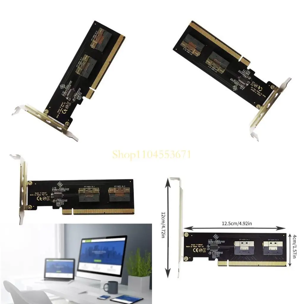 

Бестселлер PCIe Adapters, Practical Royers Решение: PCIE x16 до 2-порта SFF-8654 8i Адаптеры карта