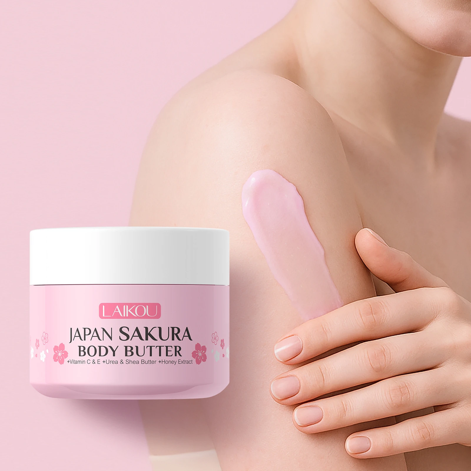 

LAIKOU Cherry Blossom Solid Body Oil, Hydrating Moisturizing Balm for Dry Skin, Nourishing Skin Care Travel Size 30g