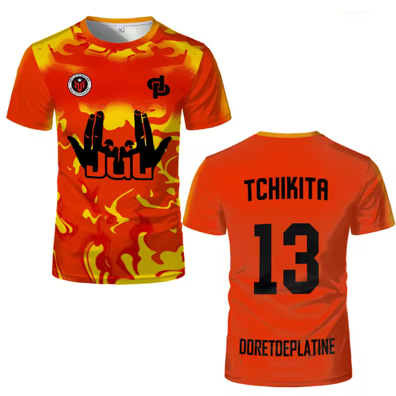 New Summer Maillot JUL Jersey Tchikita Youth Breathable Quick Dry Training Football T-shirt Men and Women Fashion Sports Tees - Image 7
