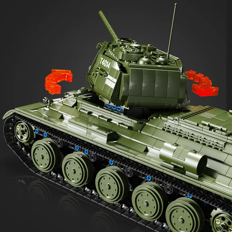 2052PCS Militaire WW2 Afstandsbediening T34 Tanks Bouwstenen Model MOC Idee Wapen Assembleren Bricks Speelgoed voor Jongens Verjaardagscadeau